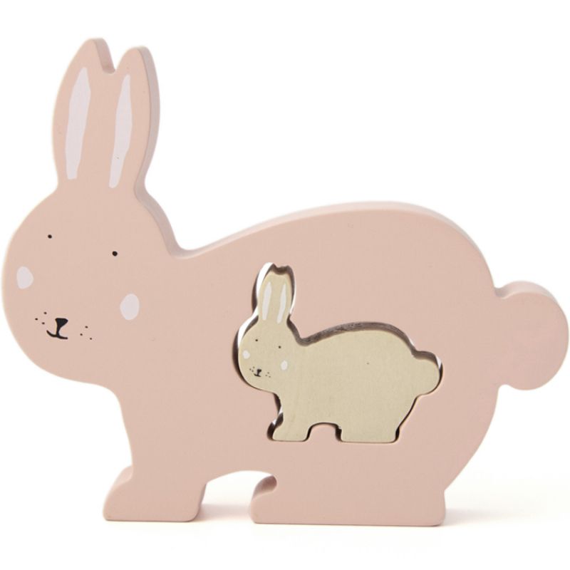 Puzzle bébé à encastrer en bois lapin Mrs. Rabbit Trixie