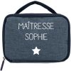 Sac isotherme enfant bleu chiné (personnalisable) - Les Griottes