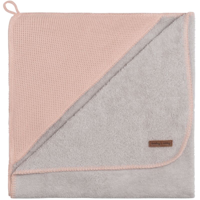 Cape de bain rose et gris (75 x 85 cm) Baby's Only