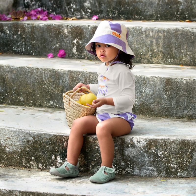 Maillot de bain couche Rayures violet et sel marin (3-6 mois) Lässig Ambiance 8