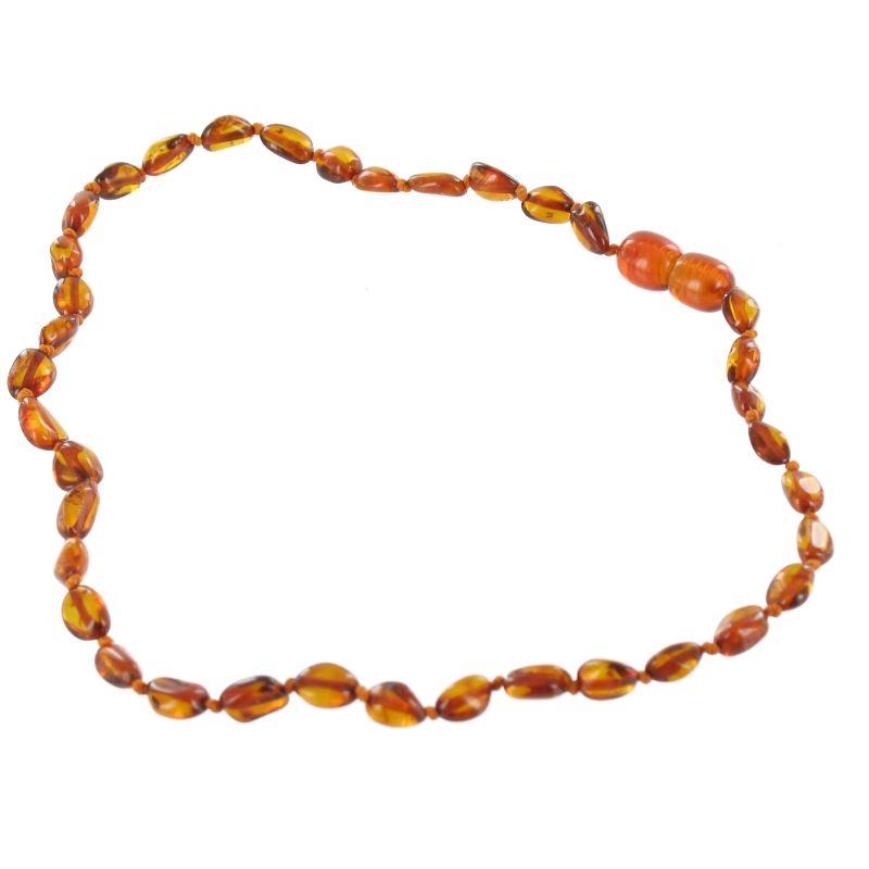 Collier enfant ambre cognac olivettes (32 cm) Balticambre