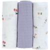 Lot de 3 langes en mousseline GOTS Happy Fruits Cerise (85x85 cm) Lässig Produit 3