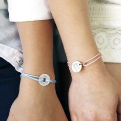 Bracelet cordon enfant Kids médaille (argent 925°)