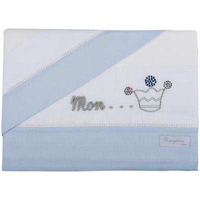 Parure de lit drap + taie d'oreiller Mon Prince bleu (120 x 180 cm) Maison Nougatine