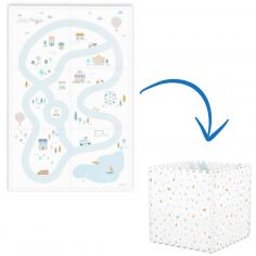 Tapis puzzle 3 en 1 Tiloo Village (120 x 180 cm) - Play&Go