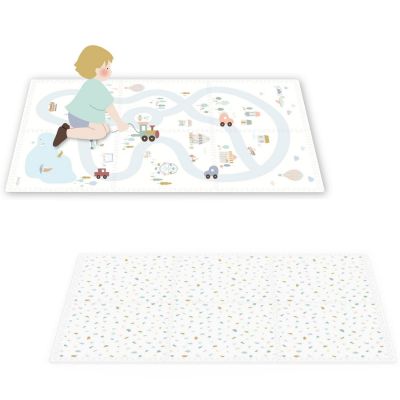 Tapis de jeu réversible 2 en 1 Tiloo Village (120 x 180 cm) Play&Go