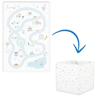 Tapis puzzle 3 en 1 Tiloo Village (120 x 180 cm) Play&Go