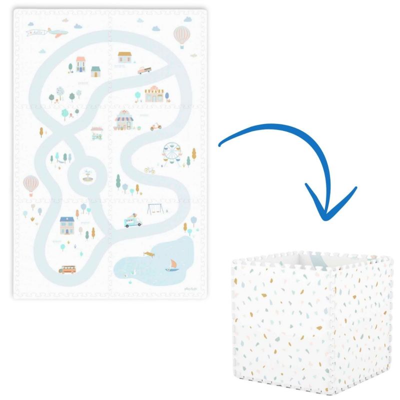 Tapis puzzle 3 en 1 Tiloo Village (120 x 180 cm) Play&Go Produit 1