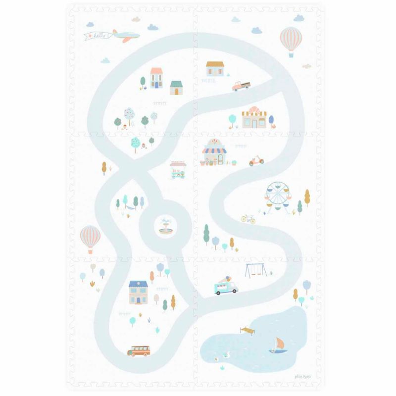 Tapis de jeu réversible 2 en 1 Tiloo Village (120 x 180 cm) Play&Go Produit 4