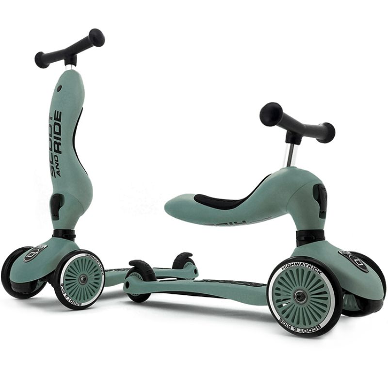 Porteur évolutif en trottinette Highwaykick 1 vert forêt - Reconditionné Scoot And Ride Produit 1
