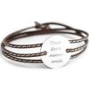 Bracelet cuir maman Amazone family (argent 925°)  par Petits trésors