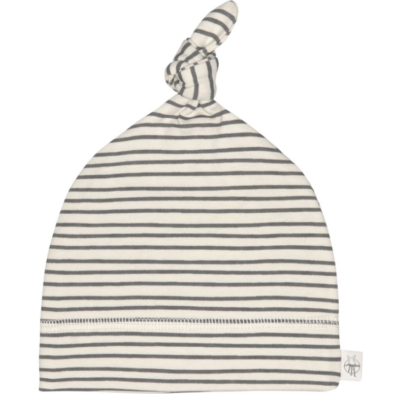 Bonnet en coton bio Cozy Colors Rayé gris anthracite (0-2 mois) Lässig