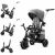 Variation Gris, noir du produit Tricycle évolutif Easytwist Platinium Grey de la marque Kinderkraft