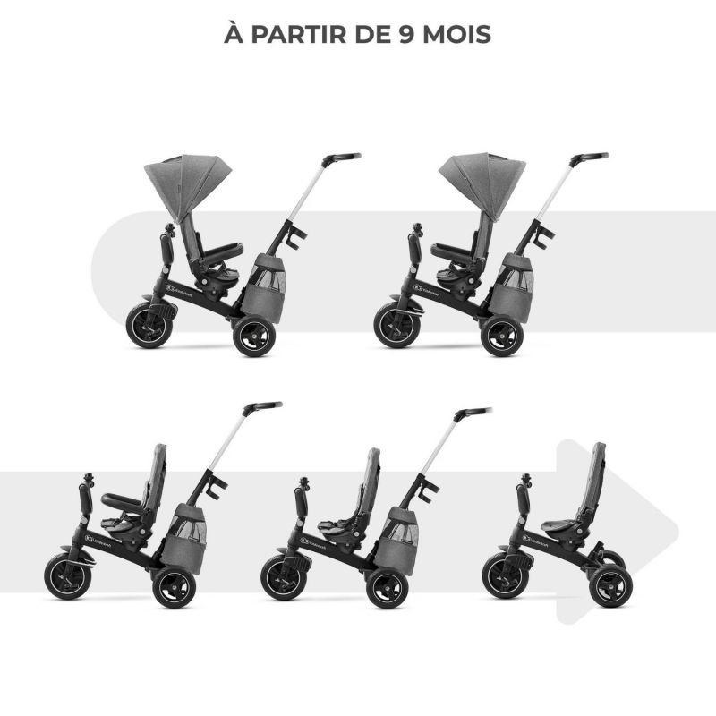 Tricycle évolutif Easytwist Platinium Grey Kinderkraft Produit 3