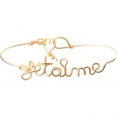 Jonc Je t'aime S (goldfilled jaune 14 carats) - Padam Padam