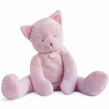 Peluche géante chat rose (70 cm)  par Doudou et Compagnie