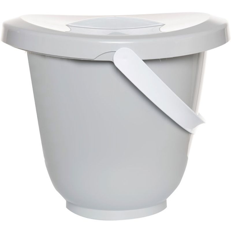 Poubelle à couches avec couvercle gris clair Luma Babycare