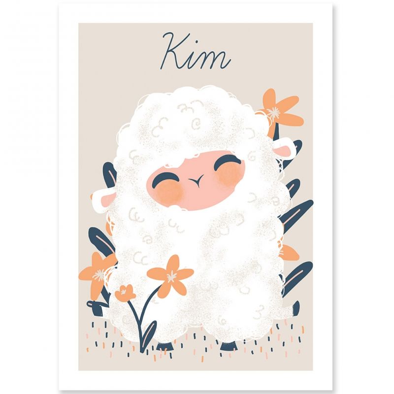 Carte A5 les Animignons le mouton (personnalisable) Kanzilue