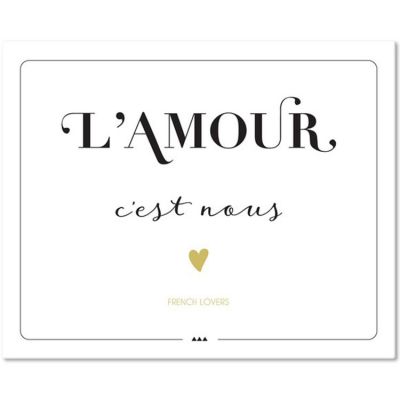 Tableau L'amour c'est nous (33 x 41 cm) Mes Mots Déco