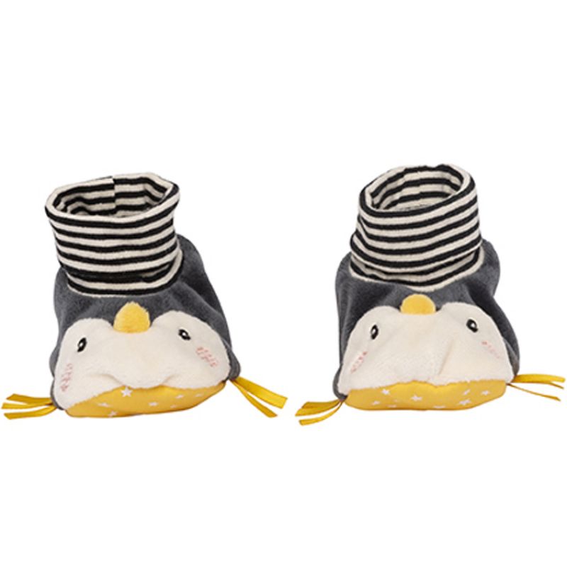 Chaussons en tissu pingouin Les Nanouks (0-6 mois) Galipette