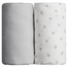 Lot de 2 draps housses étoile gris (60 x 120 cm)  par Babycalin