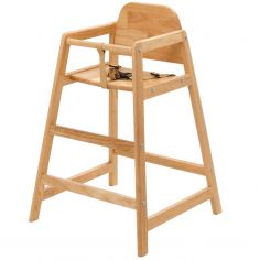 Chaise haute empilable en bois Emma Naturel - Geuther