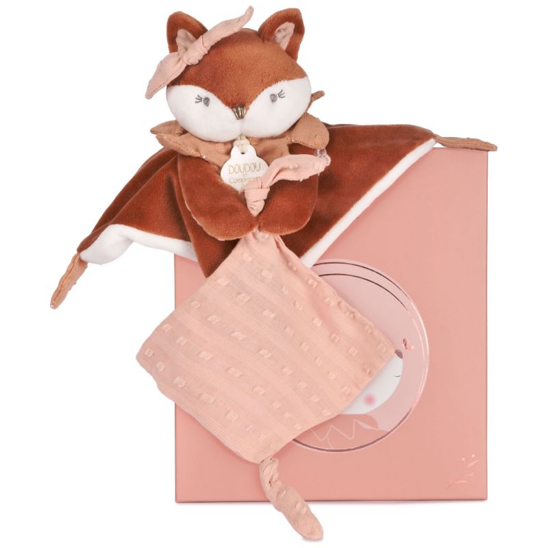 Doudou attache-sucette Mina marron (22 cm) Doudou et Compagnie Produit 1