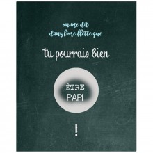 Carte à gratter Annonce de grossesse Chalkboard Papi  par Les Boudeurs