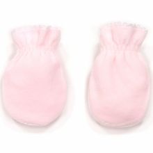 Moufles de naissance velours en coton rose  par Cambrass