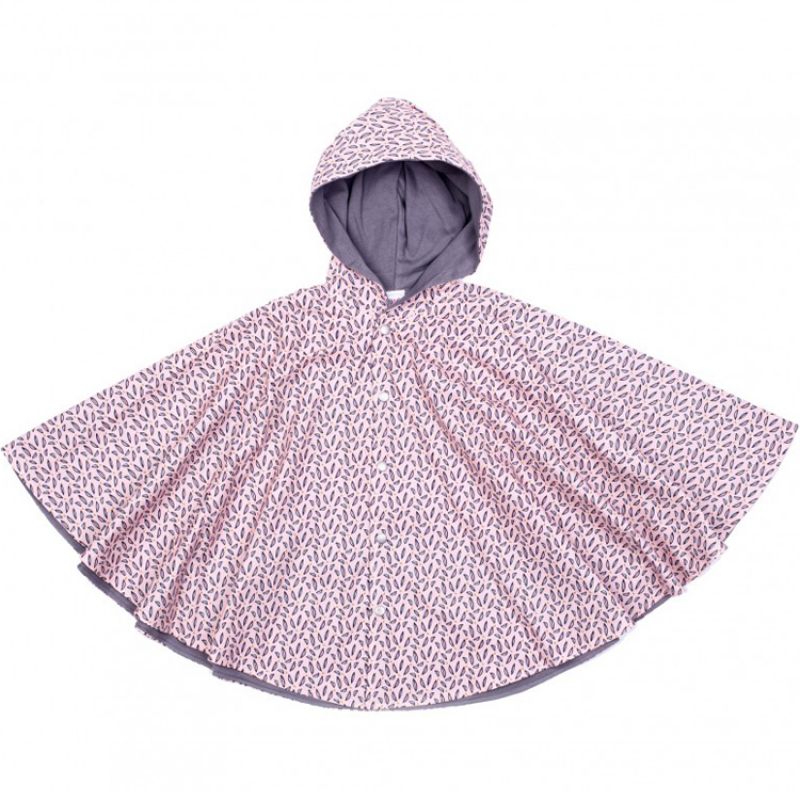 Cape de pluie rose et gris (2-5 ans) BB & Co