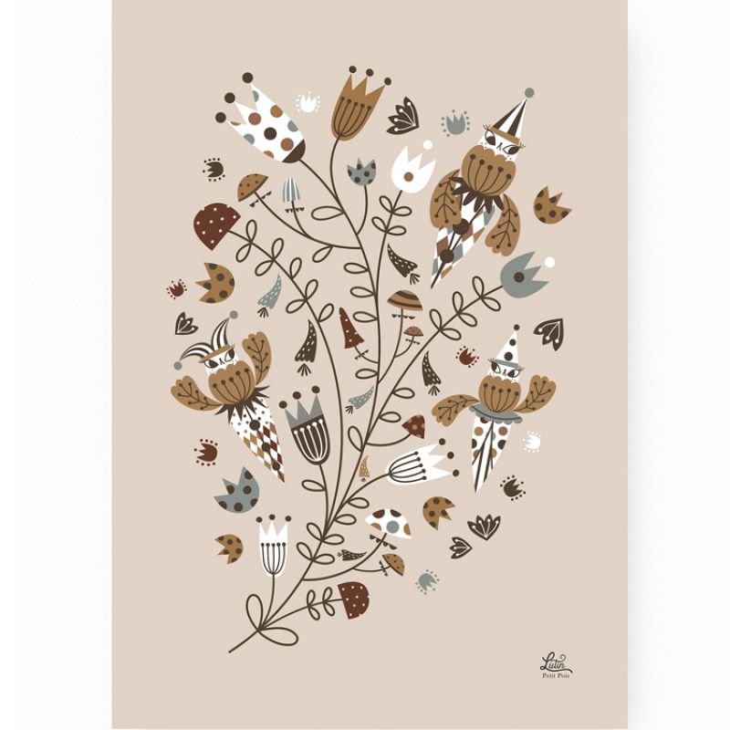 Affiche A3 Fabulous Pixies bleu Lutin Petit Pois