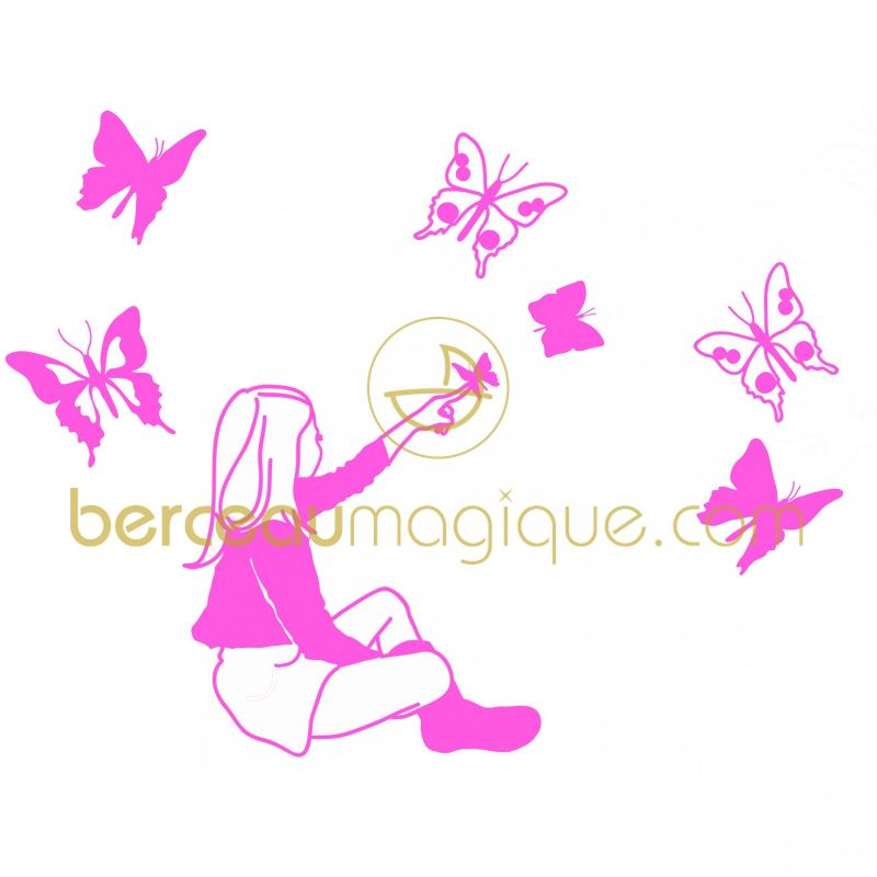Stickers mural Petit kit Minute papillon Mimi'lou