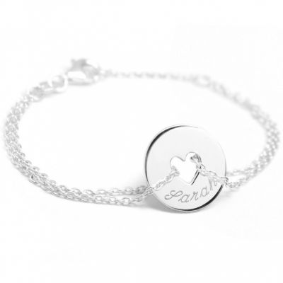 Bracelet Poème coeur (argent 925°)  par Petits trésors