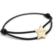 Bracelet cordon maman étoile (plaqué or)  par Petits trésors