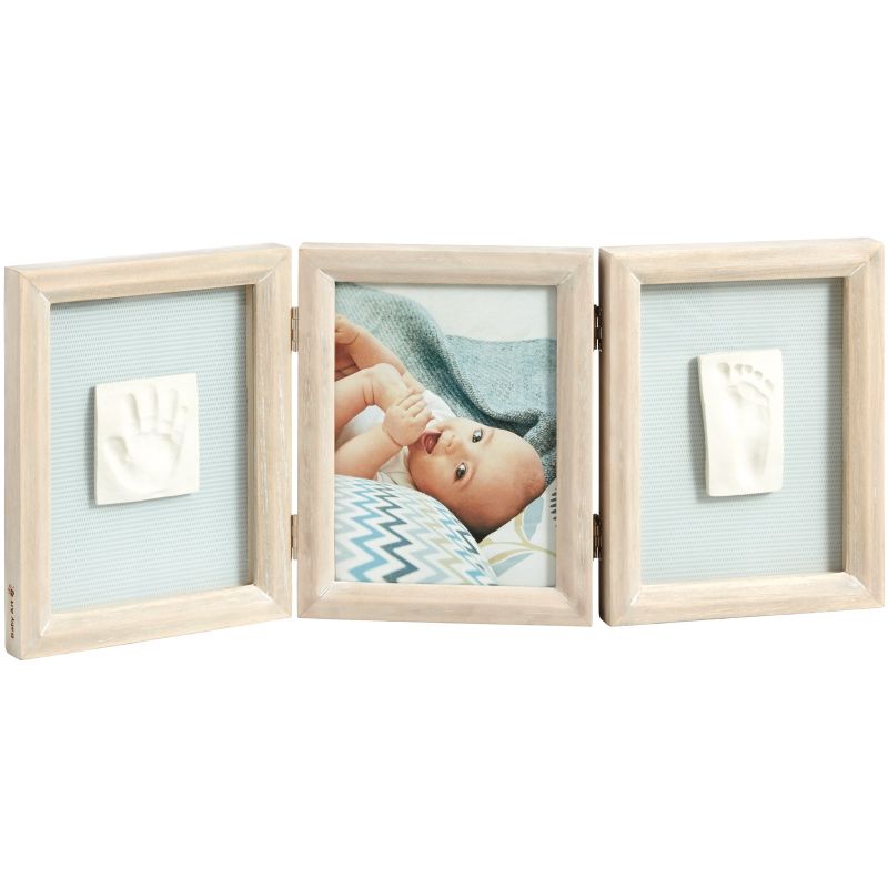 Cadre photo et empreinte 3 volets My Baby Touch Bois Cérusé Baby Art
