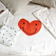 Couverture Happy Rascals Coeur (100 x 100 cm)