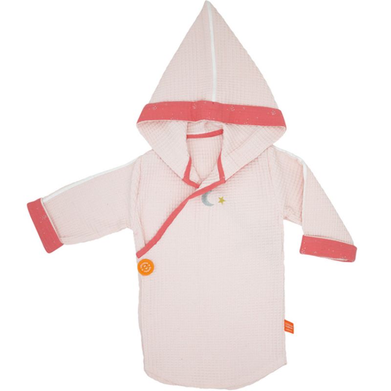 Peignoir kimono en nid d'abeille Rose personnalisable (2-4 ans) L'oiseau bateau