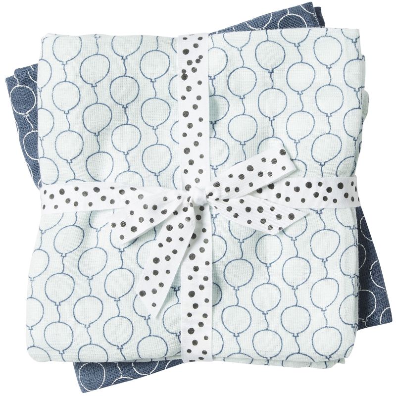 Lot de 2 langes Ballon bleu (70 x 70 cm) Done by Deer