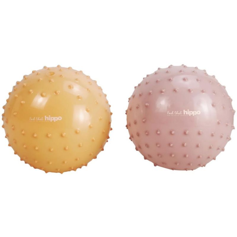 Set de 2 balles sensorielles brun rosé et chamois Find that hippo Produit 1