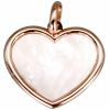Médaille nacre cœur personnalisable (or rose 18 carats) - Aubry-Cadoret