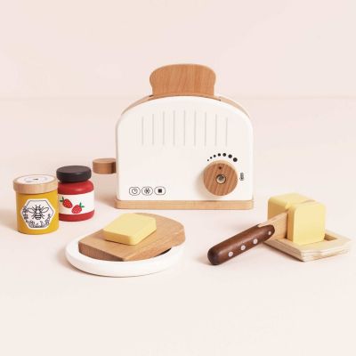 Ensemble petit déjeuner avec grille-pain en bois FSC