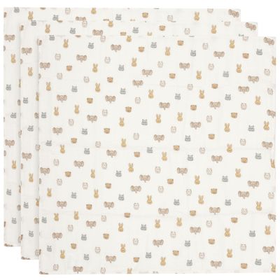 Lot de 3 langes en gaze de coton Jollies (70 x 70 cm)