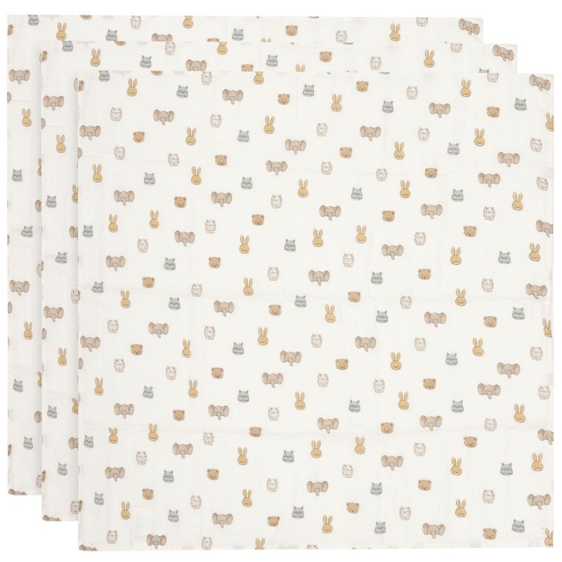 Lot de 3 langes en gaze de coton Jollies (70 x 70 cm) Jollein Produit 1