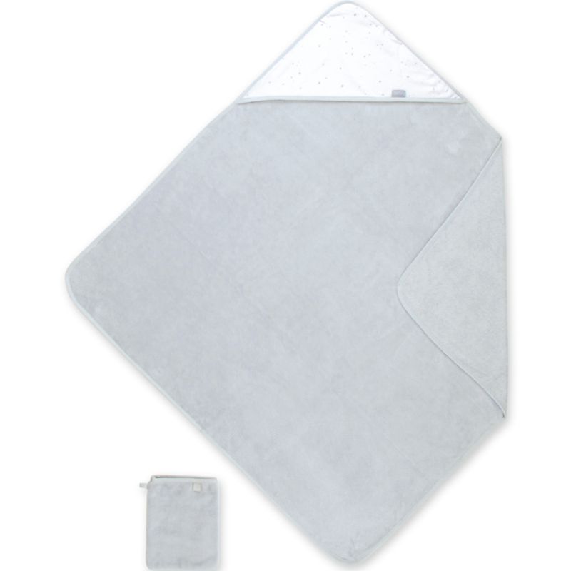Cape de bain + gant Bamboo Stary gris-bleu (90 x 90 cm) Bemini
