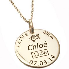 Medaille Et Pendentif Personnalisable Pour Enfant Berceau Magique