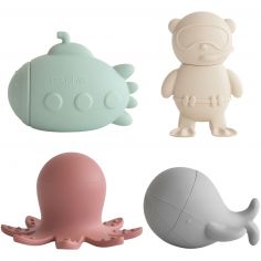 Lot de 4 jouets de bain Sealife - Mushie