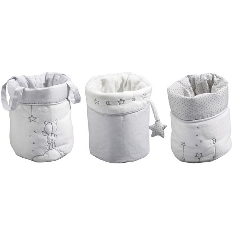 Lot de 3 paniers de toilette Céleste Sauthon