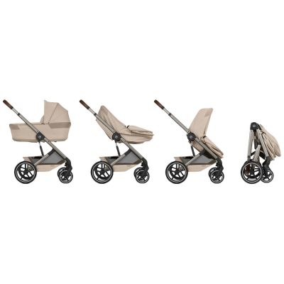 Poussette citadine Balios S 2026 avec nacelle pliable Almond Beige