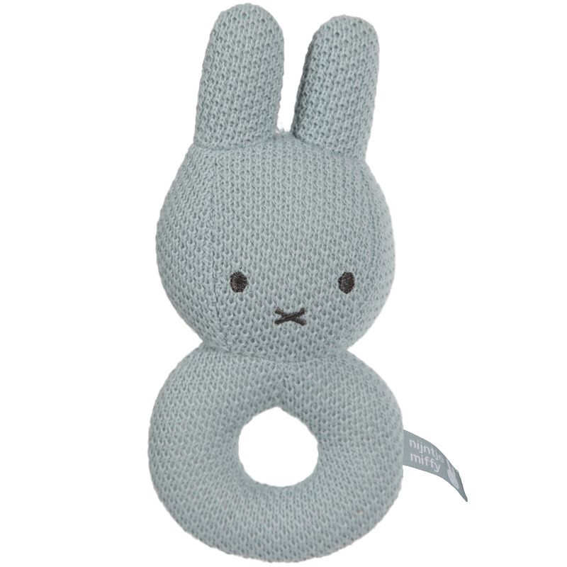 Anneau hochet en tricot Miffy vert amande Pioupiou et Merveilles