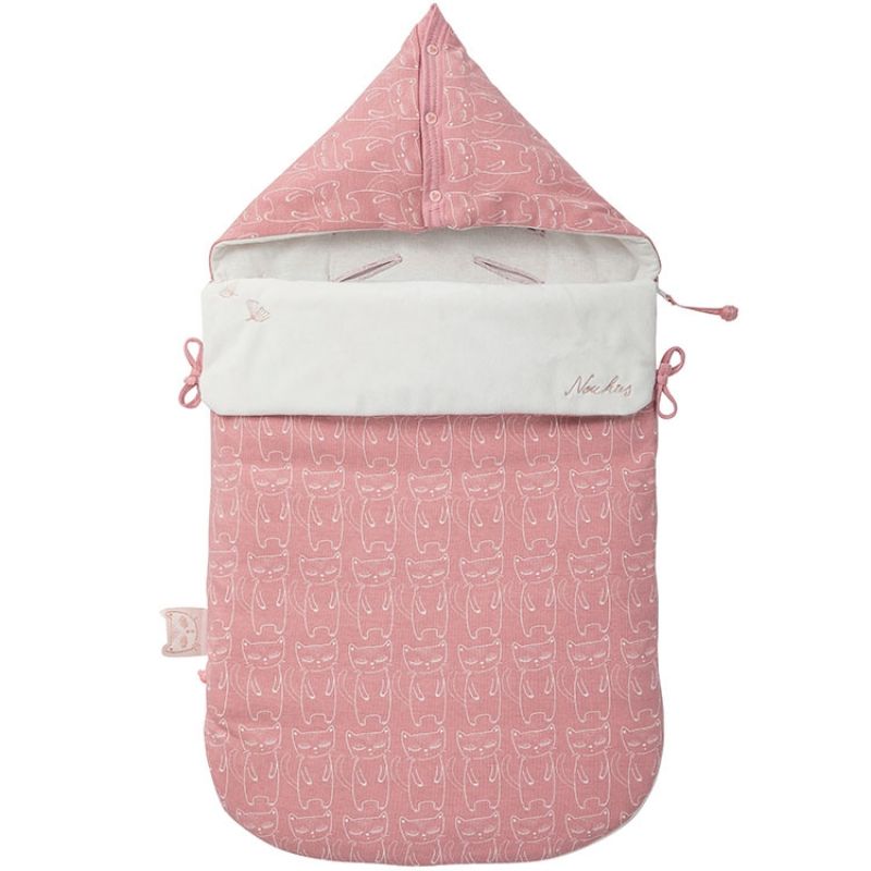 Nid d'ange passe sangle en jersey Imagine chat rose (75 cm) Noukie's